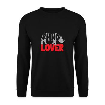 Rhino Rhino Unicorn - Unisex Sweatshirt - black - Front - Alina (178cm) & Michal (187cm)