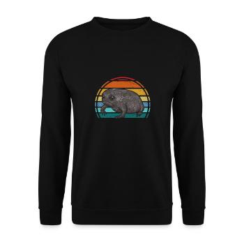 Black Rain Frog Breviceps Fuscus Frog - Unisex Sweatshirt - black - Front - Alina (178cm) & Michal (187cm)