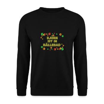 Balls Björn - Unisex Sweatshirt - black - Front - Alina (178cm) & Michal (187cm)