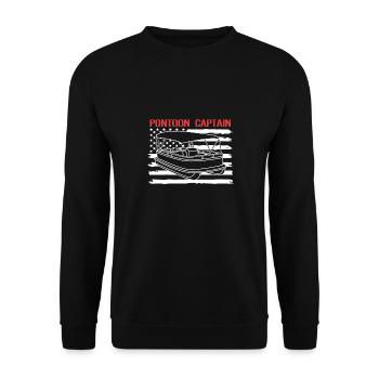 Pontonboot Boot Boote - Unisex Pullover - Schwarz - Vorne - Alina (178cm) & Michal (187cm)