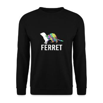 Frettchen - Unisex Pullover - Schwarz - Vorne - Alina (178cm) & Michal (187cm)