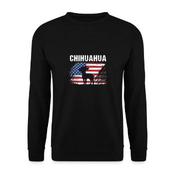 Chihuahua - Unisex Sweatshirt - black - Front - Alina (178cm) & Michal (187cm)