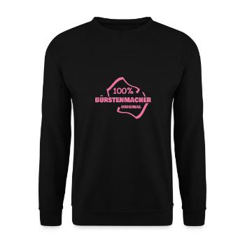 Occupation: Brushmaker - Unisex Sweatshirt - black - Front - Alina (178cm) & Michal (187cm)