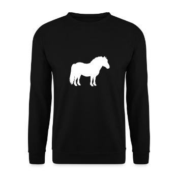 Shetty Shetland poney cheval cavalier dames filles - Sweat-shirt Unisexe - noir - Devant - Alina (178cm) & Michal (187cm)