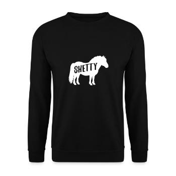 Shetty Shetland poney cheval cavalier dames filles - Sweat-shirt Unisexe - noir - Devant - Alina (178cm) & Michal (187cm)