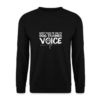 Chiens chiens chiens d’entraînement chien - Sweat-shirt Unisexe - noir - Devant - Alina (178cm) & Michal (187cm)
