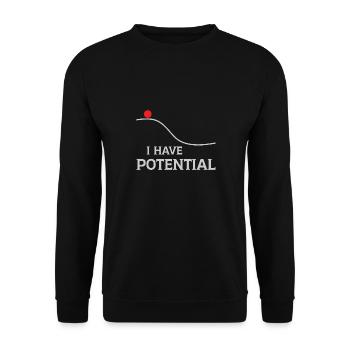J’ai du potentiel - Sweat-shirt Unisexe - noir - Devant - Alina (178cm) & Michal (187cm)