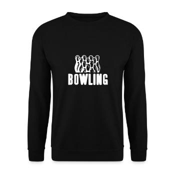 Design de bowling génial pour bowlers T-Shirt - Sweat-shirt Unisexe - noir - Devant - Alina (178cm) & Michal (187cm)