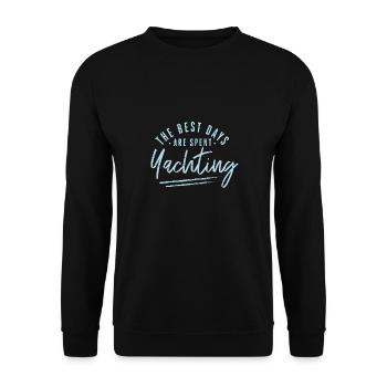 Les meilleurs jours sont consacrés à la navigation de plaisance - Sweat-shirt Unisexe - noir - Devant - Alina (178cm) & Michal (187cm)