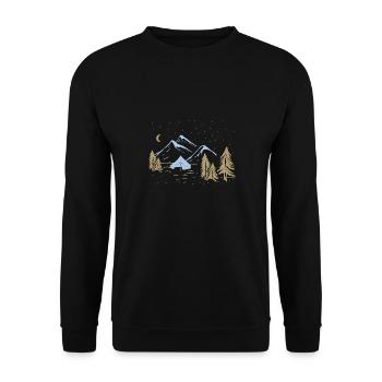 Gift idea - Camping Camper camping Nature - Unisex Sweatshirt - black - Front - Alina (178cm) & Michal (187cm)