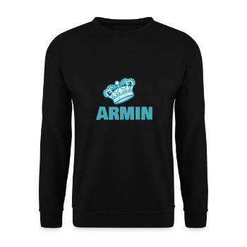 Crown Armin - Unisex Sweatshirt - black - Front - Alina (178cm) & Michal (187cm)