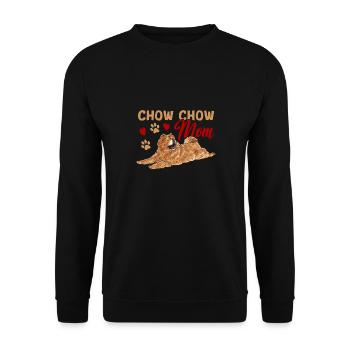 Chow Chow Hund - Unisex Pullover - Schwarz - Vorne - Alina (178cm) & Michal (187cm)