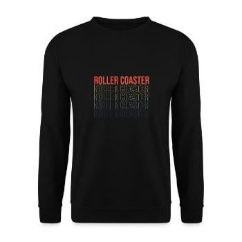 Theme Park Retro Amusement Park Vintage Roller Coa - Unisex Sweatshirt - black - Front - Alina (178cm) & Michal (187cm)