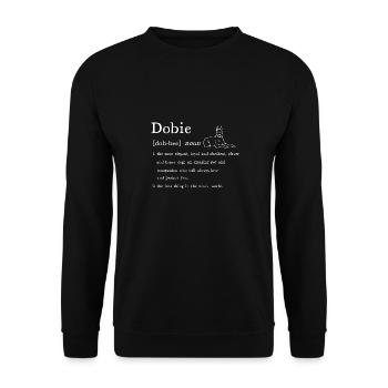 Doberman Pinscher Dog Dobie - Unisex Sweatshirt - black - Front - Alina (178cm) & Michal (187cm)