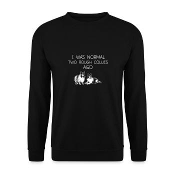 Longhair Collie Rough Collie Dog - Unisex Sweatshirt - black - Front - Alina (178cm) & Michal (187cm)