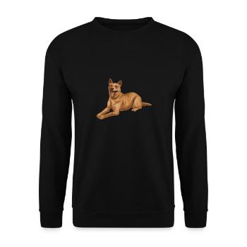 Bouvier australien Red Blue Heeler - Sweat-shirt Unisexe - noir - Devant - Alina (178cm) & Michal (187cm)