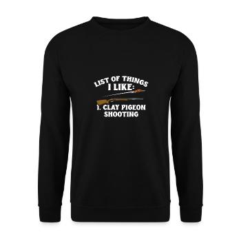 Tir au piège Tir au pigeon en argile Skeet - Sweat-shirt Unisexe - noir - Devant - Alina (178cm) & Michal (187cm)