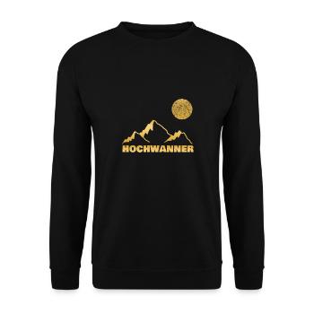 Bergsteigen für Hochwanner Berg Bouldern - Unisex Pullover - Schwarz - Vorne - Alina (178cm) & Michal (187cm)