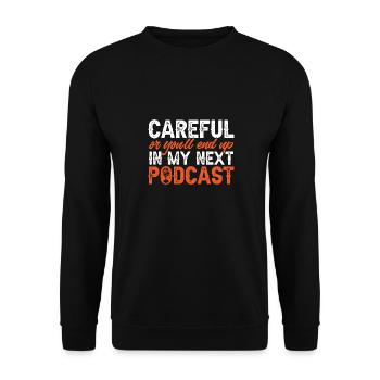 Podcaster Podcast - Unisex Sweatshirt - black - Front - Alina (178cm) & Michal (187cm)