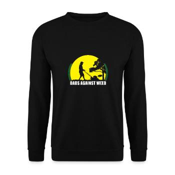 Plant Daddy Dads Against Weed Lawnmower Dad Funny - Unisex Pullover - Schwarz - Vorne - Alina (178cm) & Michal (187cm)