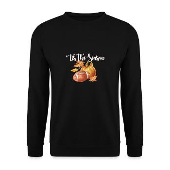 Happy Thanksgiving Pumpkin Spice Football Tis The - Unisex Pullover - Schwarz - Vorne - Alina (178cm) & Michal (187cm)