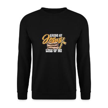 Smore de Jésus Moins de moi Bible religieuse de campeur - Sweat-shirt Unisexe - noir - Devant - Alina (178cm) & Michal (187cm)