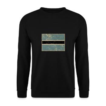 Flagge Botswana - Unisex Pullover - Schwarz - Vorne - Alina (178cm) & Michal (187cm)