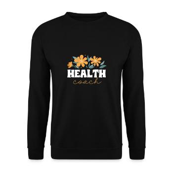 Coach Santé Nutritionniste Coach de Vie - Sweat-shirt Unisexe - noir - Devant - Alina (178cm) & Michal (187cm)
