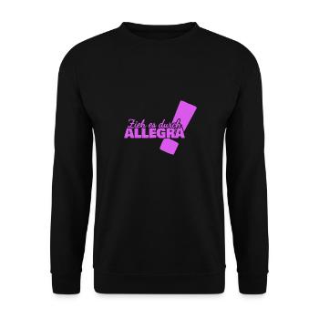 Vorname Allegra - Unisex Pullover - Schwarz - Vorne - Alina (178cm) & Michal (187cm)