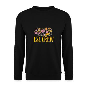 Lehrkraft Englisch Zweitsprache Fremdsprache - Unisex Pullover - Schwarz - Vorne - Alina (178cm) & Michal (187cm)
