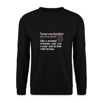 Neurologie Krankenschwester Gehirn Neurologin - Unisex Pullover - Schwarz - Vorne - Alina (178cm) & Michal (187cm)