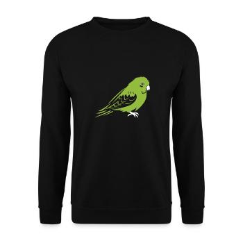 Cute little parakeet - Unisex Sweatshirt - black - Front - Alina (178cm) & Michal (187cm)