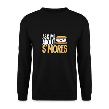 S'more Campfire Marshmallow Camping - Sweat-shirt Unisexe - noir - Devant - Alina (178cm) & Michal (187cm)