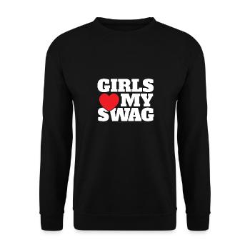 Autism Awareness I Heart Autism Warrior Design - Unisex Pullover - Schwarz - Vorne - Alina (178cm) & Michal (187cm)