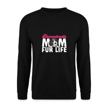 Chien Bernedoodle - Sweat-shirt Unisexe - noir - Devant - Alina (178cm) & Michal (187cm)