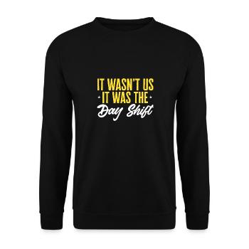 Night Shift Nurse - Unisex Sweatshirt - black - Front - Alina (178cm) & Michal (187cm)