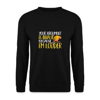 Parakeet, Parrot, Parakeet, Bird - Unisex Sweatshirt - black - Front - Alina (178cm) & Michal (187cm)