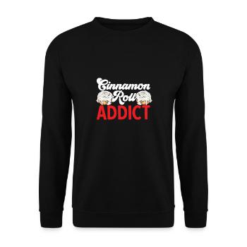 Cinnamon roll - Unisex Sweatshirt - black - Front - Alina (178cm) & Michal (187cm)