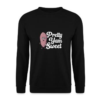 Légumes-racines de patates douces - Sweat-shirt Unisexe - noir - Devant - Alina (178cm) & Michal (187cm)