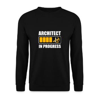 architecture - Unisex Sweatshirt - black - Front - Alina (178cm) & Michal (187cm)