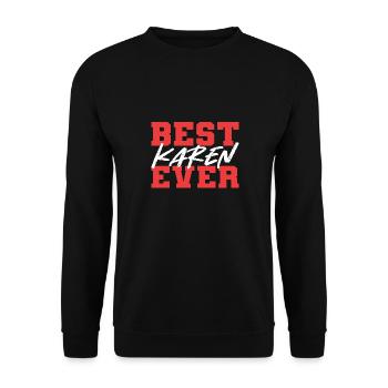 Karen - Unisex Sweatshirt - black - Front - Alina (178cm) & Michal (187cm)