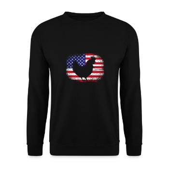 Chicken Poultry - Unisex Sweatshirt - black - Front - Alina (178cm) & Michal (187cm)