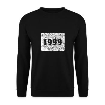 1999 1999 - Sweat-shirt Unisexe - noir - Devant - Alina (178cm) & Michal (187cm)