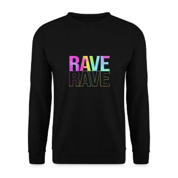 Rave Raver Musique techno Techno basse Table de mixage - Sweat-shirt Unisexe - noir - Devant - Alina (178cm) & Michal (187cm)