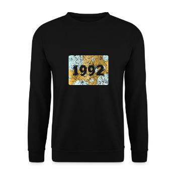 1992 - Unisex Pullover - Schwarz - Vorne - Alina (178cm) & Michal (187cm)
