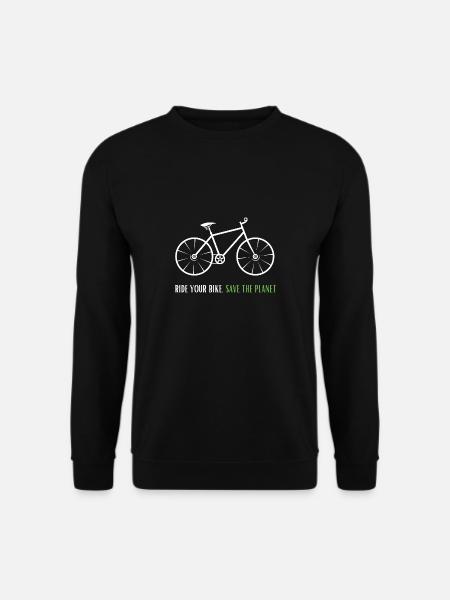 Fahrrad Umwelt Schutz - Save The Planet Geschenk - Unisex Pullover - Schwarz
