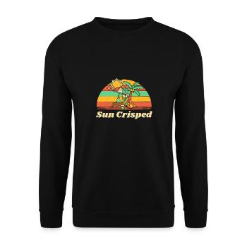 Sun Crisped Beach Summer Ocean Tropical Holiday - Unisex Sweatshirt - black - Front - Alina (178cm) & Michal (187cm)