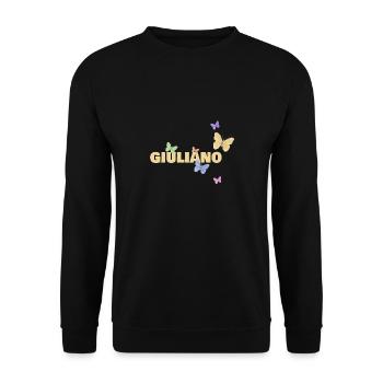 giuliano - Unisex Pullover - Schwarz - Vorne - Alina (178cm) & Michal (187cm)