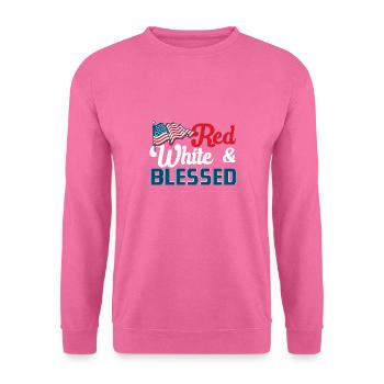 Gedenktag Vierter Juli USA Amerikanisch Patriotisc - Unisex Pullover - Pink - Vorne