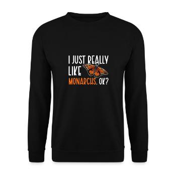 Monarque papillon monarque américain papillon monarque - Sweat-shirt Unisexe - noir - Devant - Alina (178cm) & Michal (187cm)